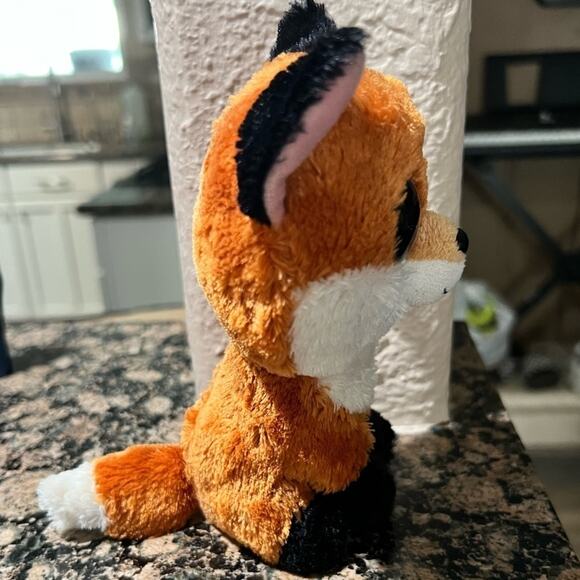 TY Beanie Boo Slick Fox Plush glitter eyes 10” 2015 Stuffed Animal - Picture 6 of 7